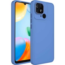 Noktaks Redmi 10C Uyumlu Kılıf Metal Çerçeve Tasarımlı Luna Kapak - Lavendery Gray - T25120