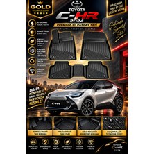 Gold Toyota C-Hr 2024 ve Sonrası Uyumlu 3D Tpe Oto Paspas – Yeni Kasa Araca Özel Tam Uyumlu Havuzlu Kokusuz Kaymaz 4 Parça Paspas Seti