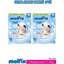 Odea Tr Bebek Bezi Ultra Fırsat Paketi Junior 5 Numara 11-18 Kg, 156 Adet (2X78)