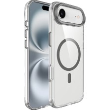 Noktaks iPhone 17 Air Uyumlu Kılıf Airbagli Kamera Standlı Azor Kapak - Koyu Gri - T40493