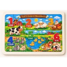 Tether Bags Çocuk Sayılar (Ingilizce) - 24 Parça Ahşap Puzzle