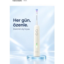Venandin VN/RV-001 Oravix Şarjlı Elektrikli Diş Fırçası 2000 Mah, Type-C, Ipx7, 3 Mod x 3 Yoğunluk, 3 Başlıklı - Beyaz