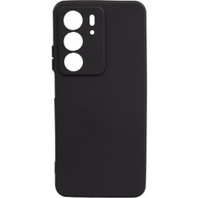 Noktaks Realme C75 Uyumlu Kılıf Mat Esnek Biye Silikon Kapak - Siyah - T37238