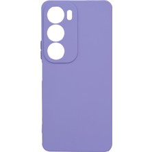 Noktaks Vivo Y19S Uyumlu Kılıf Mat Esnek Biye Silikon Kapak - Lila - T36916