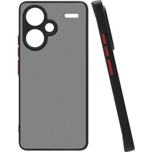 Noktaks Redmi Note 13 Pro Plus 5g Uyumlu Kılıf Arkası Buzlu Renkli Kenarlı Hux Kapak - Siyah - T35302