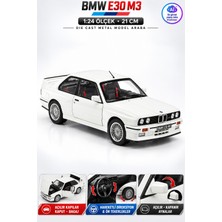 Yıldırım Oyuncak Die Cast Bmw E30 M3 Metal Model Araba 21CM – 1:24 Ölçek, Sergi Standlı, Açılır Kaput Kapı Bagaj, Hareketli Direksiyon ve Aynalı Model Araba