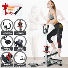 Odea Tr Dikey Eliptik Stepper Ev Egzersiz Aleti Dirençli Ipli Vücut Destekli Gösterge Direnç Lastiği Hediye