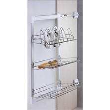 Elovias Sese Dolap İçi Ayakkabılık 3 Katlı Krom Modül 40cm (1000-14-10-01)