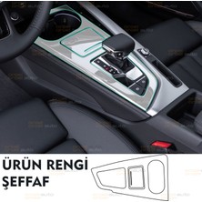 OROEL OTOMOTİV Audi A4 Vites Etrafı Piano Black Konsol Esnek Nano Ekran Koruyucu 2020-2024