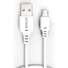 Odea Tr Micro Data Kablosu Spk-08 Longly, Beyaz, 2mt