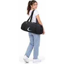 Harmela Siyah Renkli Ayarlanabilir Askısı Unisex Spor Çantası Seyahat Çantası ve Fitness Çantası