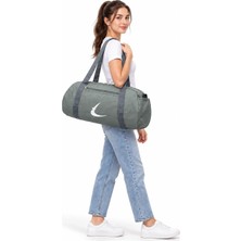 Harmela Gri Renkli Ayarlanabilir Askısı Unisex Spor Çantası Seyahat Çantası ve Fitness Çantası