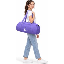 Harmela Lila Renkli Ayarlanabilir Askısı Unisex Spor Çantası Seyahat Çantası ve Fitness Çantası
