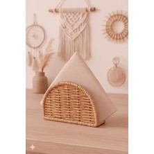 Odea Boho Rattan Peçetelik, Doğal Hasır Tasarım, Masa Üstü