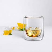 Odea Zwıllıng Sorrento Çift Camlı 2'li Viski Bardağı, 266 Ml, Cam, Şeffaf Cam