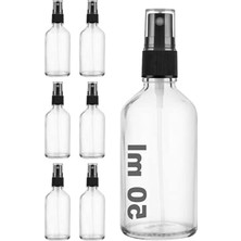 Odea 50 ml Siyah Spreyli Şeffaf Cam Şişe, Sızdırmaz Kapaklı