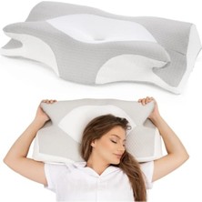 Odea Memory Foam Kelebek Şekli Ortopedik Boyun Yastığı, 67X40X14 cm
