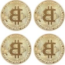 Odea 4 Adet Bitcoin Hatıra Parası, Madeni Hediye Sikke Seti