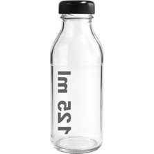 Odea 125 ml Şeffaf Cam Şişe, Metal Kapaklı 20 Adet Set