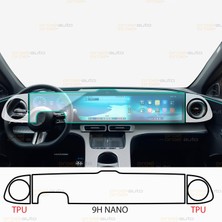 OROEL OTOMOTİV Mercedes Glc 200 Uyumlu Dijital Gösterge ve Navigasyon 9h Nano Ekran Koruyucu 3lü Set 2026-2027