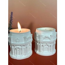 Odea Vanilya Kokulu 8x8 cm Dekoratif Mum, Avrupa Mimari Koleksiyonundan 1 Adet