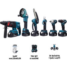 Dawreek Altılı Set (Budama Testeresi +Bağ Makası + 13MM Ç.mandren+S.sıkma+Ş.spral+Ş.hilti)