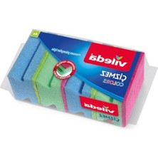 Odea Çizmez 4'lü Oluklu Sünger Seti, Farklı Renk Seçenekleri ile