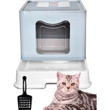 Odea Çift Filtreli Kapalı Kedi Tuvaleti - 50X40X39 Cm, Kokuyu Önleyen