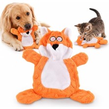 Odea Sesli Hışırtılı Peluş Tilki Oyuncağı, 24 x 17 Cm, Turuncu