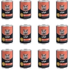 Odea 395 gr Somonlu Yetişkin Kedi Konservesi, Parçacıklı Içerik