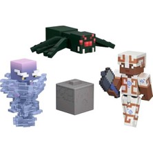 Odea Minecraft Figür Seti, 3 Aksiyon Figürü ve Aksesuarlarla Eğlenceli Oyun