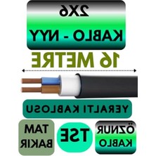 Odea 16 Metre Uzunluğunda Nyy Yeraltı Elektrik Kablosu, 2x6