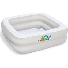 Odea 86 x 25 cm Beyaz Kare Bebek Havuzu ile Eğlenceli Su Oyunları