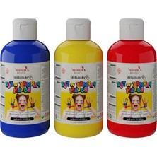 Odea Kırmızı, Mavi ve Sarı Parmak Boyası Seti, 3 Adet 250GR, Yaratıcı Sanatlar Için