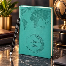 Bk Gift Kişiye Özel 378 Termo Deri Tarihli Ajanda & Siyah Touch Pen Tükenmez Kalem-9
