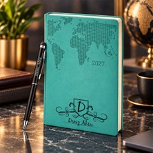Bk Gift Kişiye Özel 378 Termo Deri Tarihli Ajanda & Siyah Touch Pen Tükenmez Kalem-10