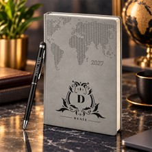 Bk Gift Kişiye Özel 378 Termo Deri Tarihli Ajanda & Siyah Touch Pen Tükenmez Kalem-8