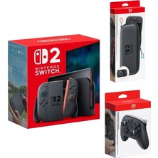 Nintendo Switch 2 Konsol + Lisanslı Taşıma Çantası + Switch 2 Pro Controller  ( Ithalatçı Garantili )
