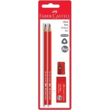 Faber-Castell Blisterli Okul Seti Kurşun Kalem, Silgi,kalemtraş