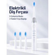 Astraltech 3 Yedek Başlık Hediyeli USB Şarjlı Beyaz Elektrikli Diş Fırçası