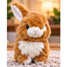 Toys Sevimli Kahverengi Tavşan Peluş Oyuncak Yumuşak Tüylü Tavşan 20 cm