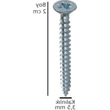 Odea Sunta Ahşap Ağaç Tahta Vidası Yıldız Uçlu Vida 30 Adet Boy 2 cm Kalınlık 3,5 mm