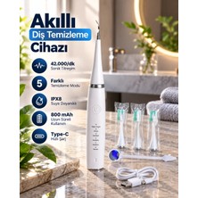 GIGA Sonic Titreşimli Akıllı Diş Temizleme Cihazı Type C Şarjlı 5 Kademeli Temizleme Sistemi