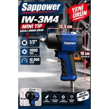 Sappower Iw-3m4 1/2 Havalı Somun Sökme Mini Tip  1000NM