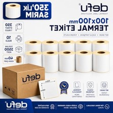 Odea 100X100 mm Termal Etiket 10 Rulo - Güçlü Yapışkan ve Barkod