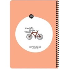 Odea A4 Çizgili Spiral Defter, 80 Yaprak, Stickerli Kapak
