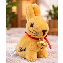 Toys Lindt Görünümlü Zilli Sarı Peluş Tavşan Sevimli Dekoratif Oyuncak 10 cm