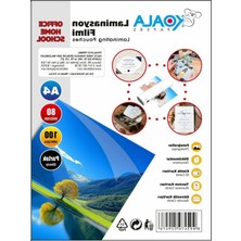 Odea A4 Boyutunda Laminasyon Filmi, 80 Micron, 100 Adet