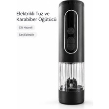 Eseno Select Çift Hazneli Şarj Edilebilir Elektrikli Tuz ve Karabiber Öğütücü