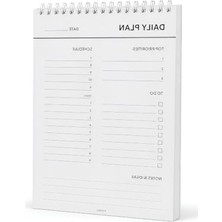 Odea 15 x 23 cm Tarihsiz Günlük Masaüstü Planlayıcı, Spiralli